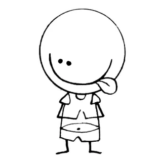 😒 dibujo animado, dibujo, monigote, personaje, ilustración whatsapp sticker