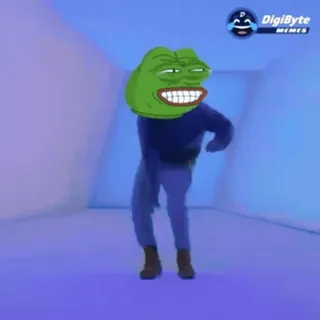 🥴 Pepe the Frog DigiByte Mimis Meme, Internet Meme, Pepe, Lustig, Tanzen, Humor, Troll whatsapp sticker