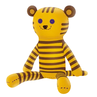 🐯 jouet, tigre, peluche, animal, peluche, rayé telegram sticker