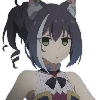 ❤️ Anime, Kattenoren, Meisje, Leuk, Personage, Portret whatsapp sticker