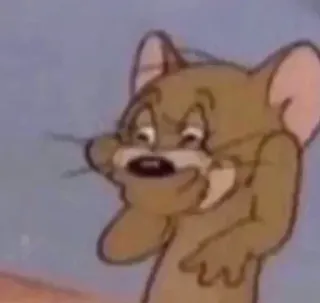 😂 Jerry Mouse Tom and Jerry cartoon, mouse, funny, meme, jerry, tom and jerry telegram sticker