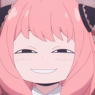 😏 Anya Forger Spy x Family Anime, Spy x Family, Anya Forger, imut, kartun, ilustrasi, fanart telegram sticker