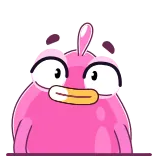 😊 cartoon, pink, animal, funny, bird, cute telegram sticker