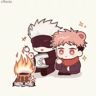 ✨ Gojo Satoru Jujutsu Kaisen Anime, Cartoon, Vuur, Marshmallow, Schattig, Jujutsu Kaisen telegram sticker