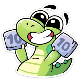 🔟 10 10 cartoon, dinosaur, ten, numbers, score, sticker, character whatsapp sticker