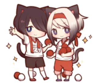⚽ くろ gato, anime, kawaii, lindo, deportes, manga, personaje telegram sticker
