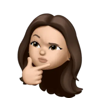 🤨 Memoji, Pensando, Pergunta, Mulher, Emoji telegram sticker