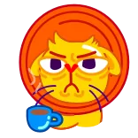 🤕 Tier, Löwe, Kaffee, Cartoon telegram sticker