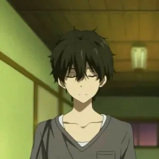 🎐 Anime, Ragazzo, Nascosto, Solo, Introverso telegram sticker