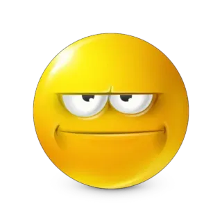 😒 emoji, smiley face, smug, yellow, expression, face telegram sticker