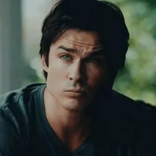 🕳 Damon Salvatore The Vampire Diaries vampier, tv serie, man, portret, bovennatuurlijk telegram sticker
