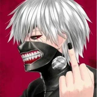 ♠️ Anime, Manga, Mittelfinger, Beleidigung, Cartoon, Zeichnung whatsapp sticker