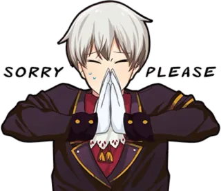 🙏 SORRY PLEASE Anime, Desculpa, Implorando, Desculpa, Por favor whatsapp sticker