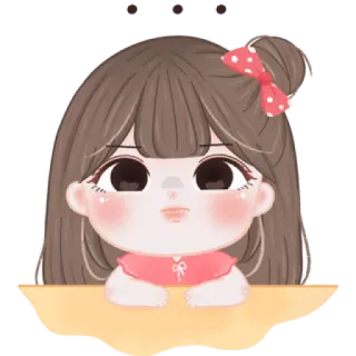 🍓 女孩, 卡通, 可爱, 绘画 telegram sticker