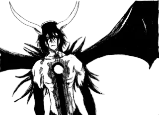 😠 Ulquiorra Cifer Bleach Anime, Manga, Démon, Cornes, Creux telegram sticker