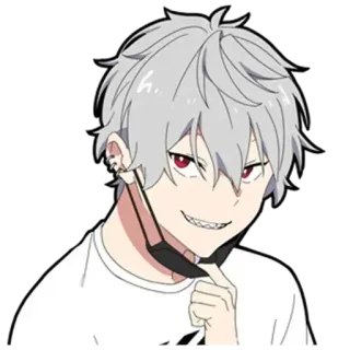 😏 anime, sticker, cartoon, character, manga telegram sticker