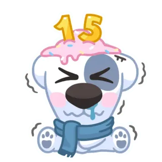😪 15 dog, cartoon, cute, animal, birthday, celebration telegram sticker