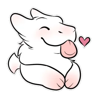 😘 carino, animale, cane, cuore, rosa, adesivo, cartone animato telegram sticker