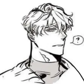 🤨 anime, question, manga, sketch, art telegram sticker