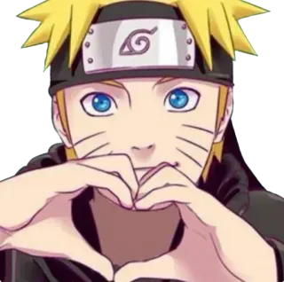 ❤️ Naruto Uzumaki Naruto Naruto, Anime, Herz Hände, Cartoon, Figur, Manga whatsapp sticker