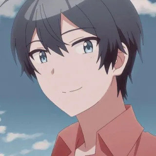 ☺️ anime, hoạt hình, manga, con trai, cười telegram sticker