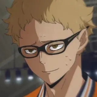 🌿 Tsukishima Kei Haikyuu!! Anime, Manga, Haikyuu, Tsukishima, Kei, Siatkówka telegram sticker