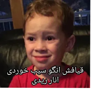 😐 قیافش انگار سیب خوردی انار ریدی telegram sticker