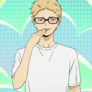 🤡 Kei Tsukishima Haikyuu!! Anime, Haikyuu, Kei Tsukishima, Tsukishima telegram sticker