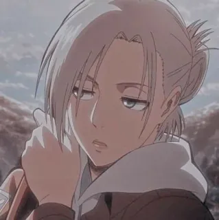 🌟 Annie Leonhart Attack on Titan Anime, Titan, Militär, Soldat, Kämpfer telegram sticker