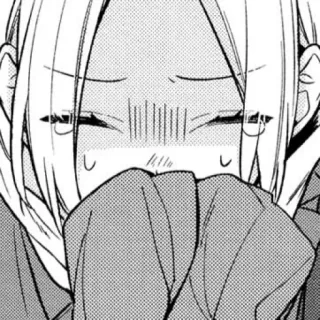 💭 アニメ, マンガ, 恥ずかしい, 赤面, 可愛い, 内気, キャラクター telegram sticker