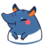 ❤️ słoń, słodki, zwierzę, kreskówka telegram sticker