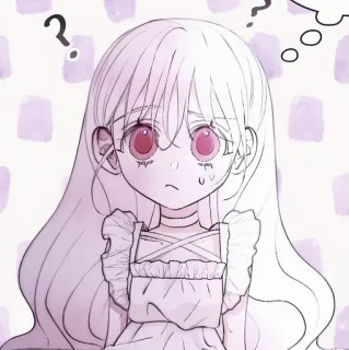 🍚 Аниме, Девушка, Вопрос, Мультфильм, Иллюстрация telegram sticker