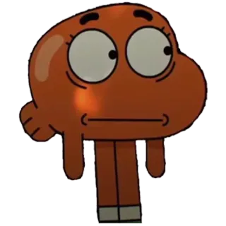 😐 Darwin Watterson The Amazing World of Gumball dibujo animado, pez, animal, naranja whatsapp sticker