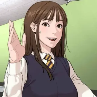 🌸 vrouw, meisje, schooluniform, anime, manga, personage telegram sticker