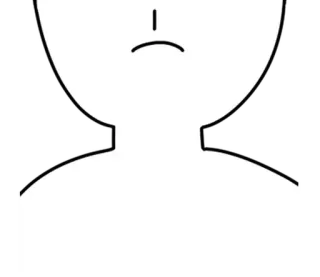 ⚪️ visage, expression, minimaliste, simple, triste, humeur whatsapp sticker