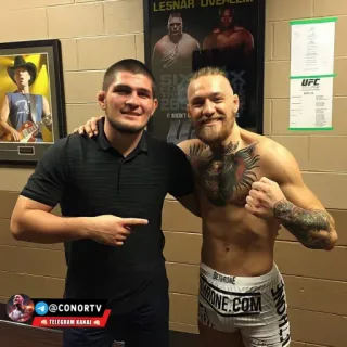 🤝 Conor McGregor @CONORTV TELEGRAM KANALI Конор Макгрегор, Хабиб Нурмагомедов, UFC, MMA, боец, спорт whatsapp sticker