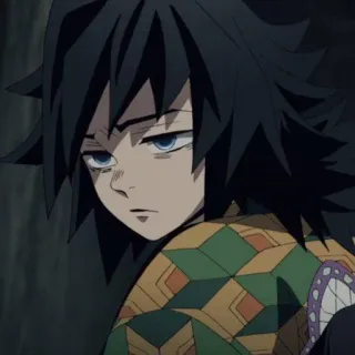 😕 Giyu Tomioka Demon Slayer anime, giyu tomioka, demon slayer, character, manga telegram sticker