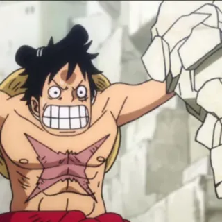 🏴‍☠️ Luffy One Piece Аниме, Ван Пис, Луффи, Мультфильм, Пират, Манки Д. Луффи, Сильный, Боец telegram sticker