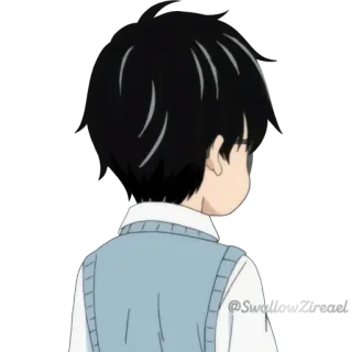 😶 @Sweetie Anime, Con trai, Buồn, Dễ thương, Phim hoạt hình telegram sticker
