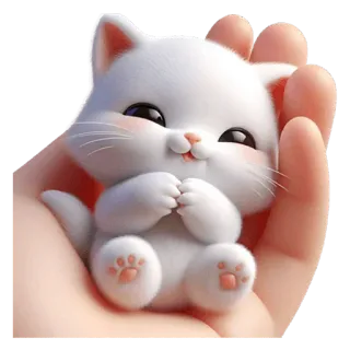 ☺️ gatto, gattino, carino, animale, animale domestico, kawaii telegram sticker