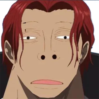 😐 Shanks One Piece Shanks, One Piece, Anime, Manga, wajah lucu, Kartun whatsapp sticker