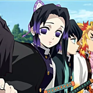 😕 Shinobu Kocho Demon Slayer 애니메이션, 귀멸의 칼날, 시노부, 코쵸 telegram sticker