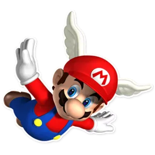 🔴 Mario Mario, Nintendo, Videospiel, Fliegen, Cartoon Figur telegram sticker