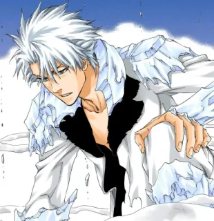 😟 Toshiro Hitsugaya Bleach Anime, Manga, Bleach, Toshiro Hitsugaya, Ghiaccio, Capitano telegram sticker