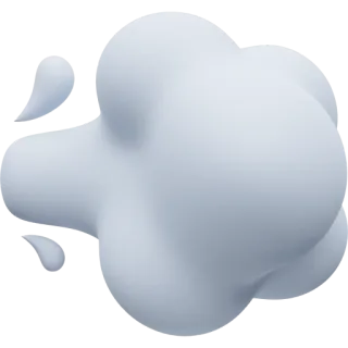 💨 nuvola, fumo, cartone animato whatsapp sticker