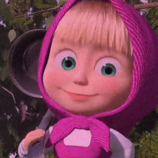 🥕 Masha Masha and the Bear Dessin animé, Fille, Enfant, Amusant, Mignon whatsapp sticker