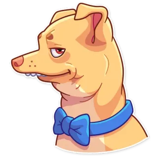 🙂 Hund, Tier, süß, Haustier, Fliege, Cartoon whatsapp sticker