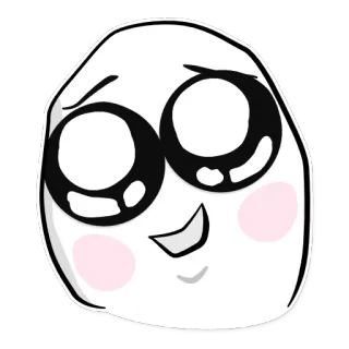 😍 cute, face, expression, kawaii, anime, cartoon telegram sticker