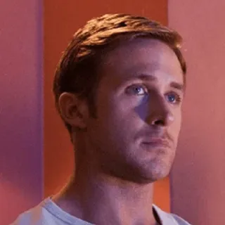 😔 Ryan Gosling актер, мужчина, портрет, знаменитость telegram sticker