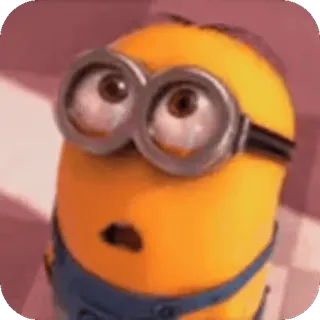 ๐ Minion Despicable Me minion, despicable me, surprised, confused, animation, yellow, cute telegram sticker
